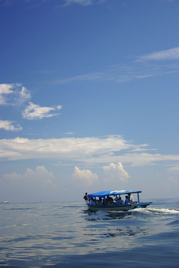 이런 배를 타고 이름 모를 뿔라우 스리부 지역의 무인도를 갔었죠 